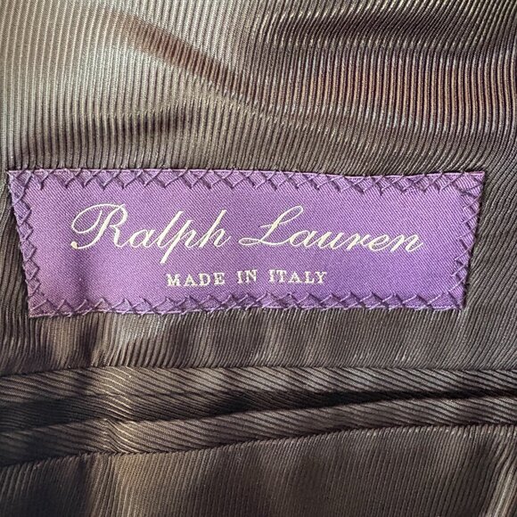 Ralph Lauren Purple Label Men's Brushed Wool Blue Coat Size 40R - Picture 7 of 9